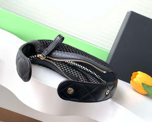 Chanel AP4575 25S Pouch Mesh Shiny Lambskin & Gold-Tone Metal Black - Default Title - View 5