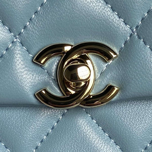 Chanel AP4592 25S Mini Flap Lambskin Blue gold - Default Title - View 3