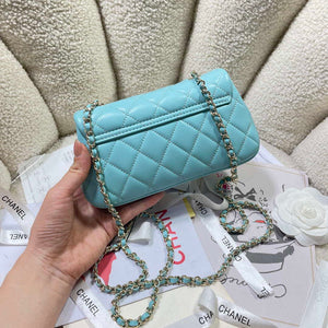 Chanel AP4592 25S Mini Flap Lake blue Lambskin gold - Default Title - View 4