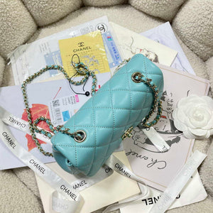 Chanel AP4592 25S Mini Flap Lake blue Lambskin gold - Default Title - View 5