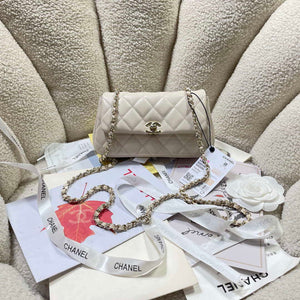 Chanel AP4592 25S Mini Flap White Lambskin gold - Default Title - View 1