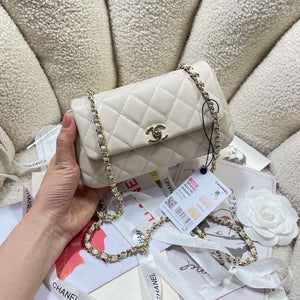 Chanel AP4592 25S Mini Flap White Lambskin gold - Default Title - View 2