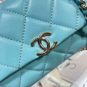 Chanel AP4593 25S Mini Flap Lake blue Lambskin with Gold - Default Title - View 7