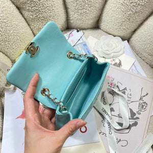 Chanel AP4593 25S Mini Flap Lake blue Lambskin with Gold - Default Title - View 8