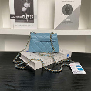 Chanel AP4593 25S Mini Flap Lambskin Blue gold - Default Title - View 2