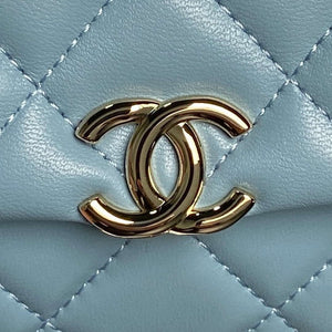 Chanel AP4593 25S Mini Flap Lambskin Blue gold - Default Title - View 3