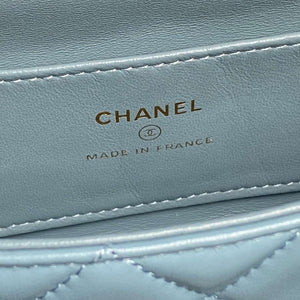 Chanel AP4593 25S Mini Flap Lambskin Blue gold - Default Title - View 8