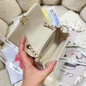 Chanel AP4593 25S Mini Flap White Lambskin with Gold - Default Title - View 8