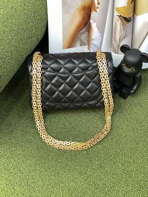 Chanel AS0874 Mini 2.55 Handbag Calfskin Strass Glass Pearls Black Gold - Default Title - View 5