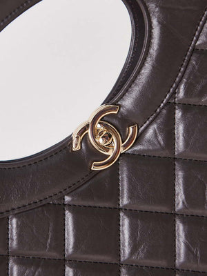 Chanel AS1010 31 Larage Shopping Bag Shiny Lambskin Dark Borwn - Default Title - View 2