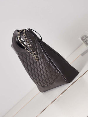 Chanel AS1010 31 Larage Shopping Bag Shiny Lambskin Dark Borwn - Default Title - View 4