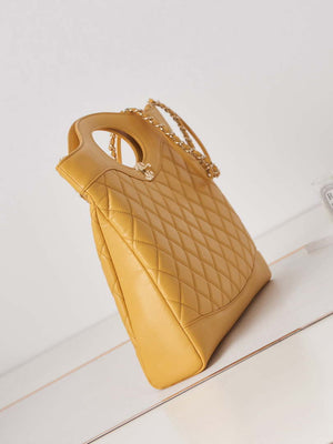 Chanel AS1010 31 Larage Shopping Bag Shiny Lambskin Yellow - Default Title - View 3