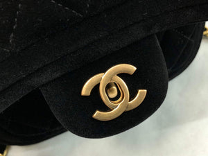 Chanel AS1115 Flap Bag Classic Velvet Black - Default Title - View 4