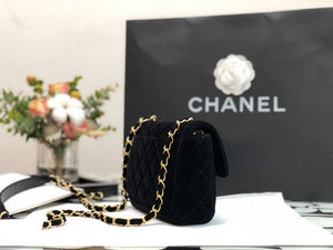 Chanel AS1115 Flap Bag Classic Velvet Black - Default Title - View 5