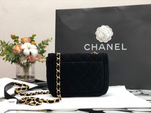 Chanel AS1115 Flap Bag Classic Velvet Black - Default Title - View 7