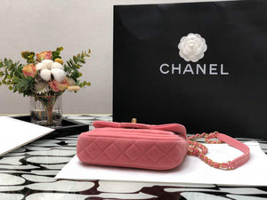 Chanel AS1115 Flap Bag Classic Velvet Pink - Default Title - View 7