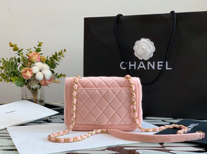 Chanel AS1115 Flap Bag Classic Velvet Light Pink - Default Title - View 6