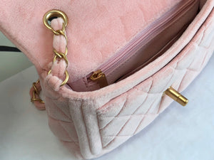 Chanel AS1115 Flap Bag Classic Velvet Light Pink - Default Title - View 8