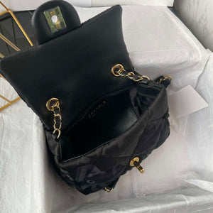 Chanel AS1115 Small Flap bag Satin fabric Black - Default Title - View 8