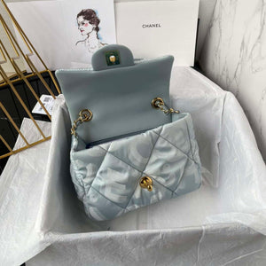 Chanel AS1115 Small Flap bag Satin fabric Light blue - Default Title - View 5