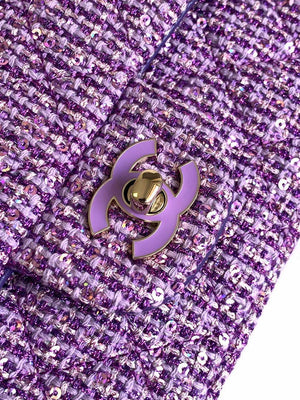 Chanel AS1116 24C Mini Flap Bag 20cm A69900 Tweed Purple - Default Title - View 8