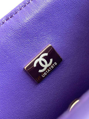Chanel AS1116 24C Mini Flap Bag 20cm A69900 Tweed Purple - Default Title - View 9