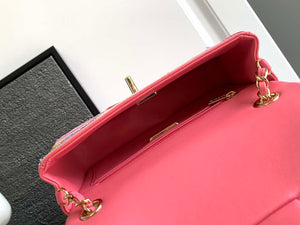 Chanel AS1116 24SS CF Mini Flap Bag A69900 Symphony gradient beads Pink Lambskin - Default Title - View 7