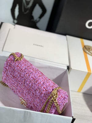 Chanel AS1116 Flap bag 21cm A69900 Tweed Pink - Default Title - View 5