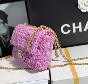 Chanel AS1116 Flap bag 21cm A69900 Tweed Pink - Default Title - View 8