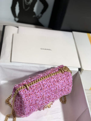 Chanel AS1116 Mini Flap bag 18cm Tweed Pink - Default Title - View 6