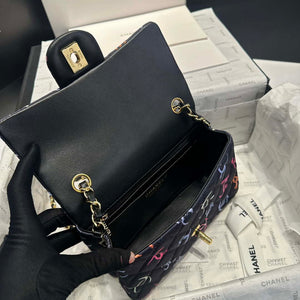 Chanel AS1116 Printed Fabric & Gold Metal Black & Multicolour - Default Title - View 7