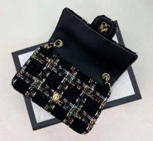Chanel AS1116 Small Flap bag Woolen A69900 Black - Default Title - View 6