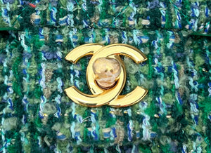Chanel AS1116 Small Flap bag Woolen A69900 Green - Default Title - View 4