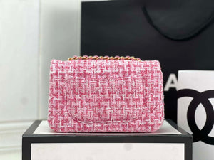 Chanel AS1116 Small Flap bag Woolen A69900 Pink - Default Title - View 3