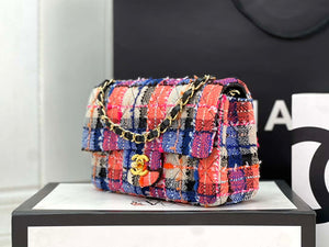 Chanel AS1116 Small Flap bag Woolen A69900 Pink & Blue - Default Title - View 2