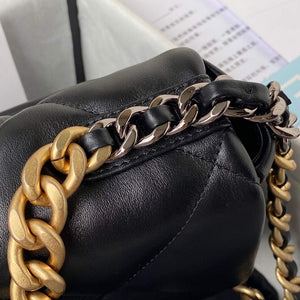 Chanel As1160 Chanel 19 Handbag Flap Lambskin B04852 94305 Black - Default Title - View 4