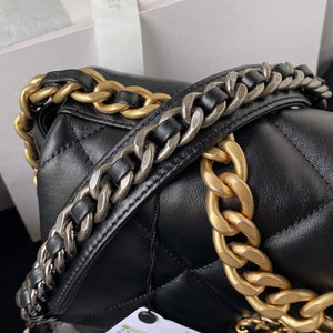 Chanel As1160 Chanel 19 Handbag Flap Lambskin B04852 94305 Black - Default Title - View 5