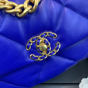 Chanel As1160 Chanel 19 Handbag Flap Lambskin Blue - Default Title - View 6