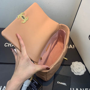 Chanel As1160 Chanel 19 Handbag Flap Lambskin Lake Nude Pink - Default Title - View 7
