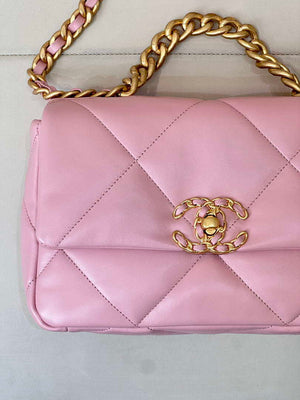 Chanel AS1160 Chanel 19 Handbag Flap Lambskin Pink - Default Title - View 3