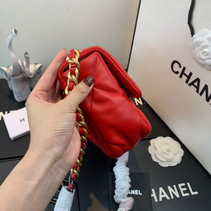 Chanel As1160 Chanel 19 Handbag Flap Lambskin Red - Default Title - View 2