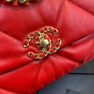 Chanel As1160 Chanel 19 Handbag Flap Lambskin Red - Default Title - View 6