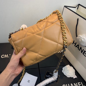 Chanel As1160 Chanel 19 Handbag Flap Lambskin Lake Tan - Default Title - View 3