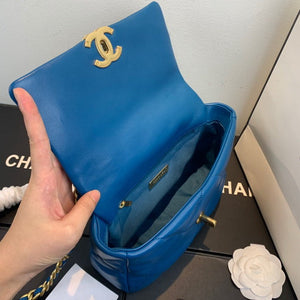Chanel As1160 Chanel 19 Handbag Flap Lambskin dark blue - Default Title - View 7