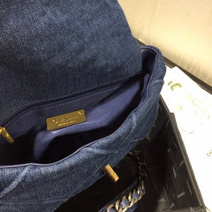 Chanel As1160 Chanel 19 Handbag Flap Shoulder Denim Blue - Default Title - View 8