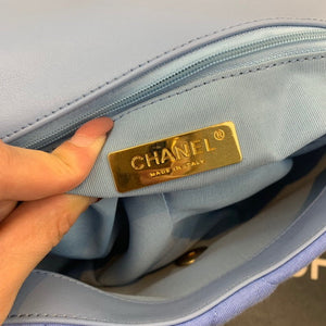 Chanel As1160 Chanel 19 Handbag Flap Shoulder Velvet Blue - Default Title - View 8