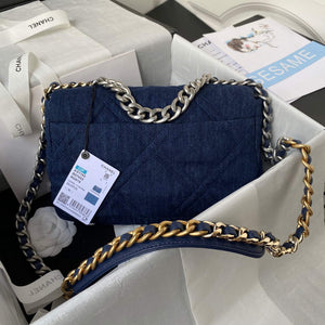 Chanel AS1160 Chanel 19 Handbag Lambskin Navy Blue - Default Title - View 2