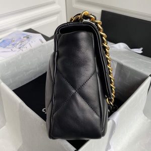 Chanel AS1161 Chanel 19 Large Flap Bag Lambskin B05179 Black Gold - Default Title - View 5