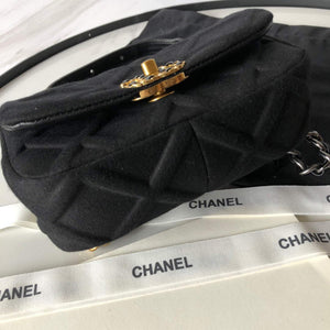 Chanel AS1163 Chanel Flap bag Velvet Black - Default Title - View 4