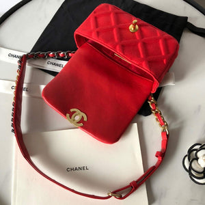 Chanel AS1163 Chanel Flap bag Velvet Red - Default Title - View 6